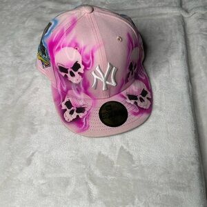 New Era airbrushed Pink 59FIFTY Cap
